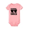 Cool Like My Uncle Newborn Baby Short Sleeve Romper Toddler Girl Boy Summer Clothes Ropa Outfit Infant Girl Clothes Best Present 4
