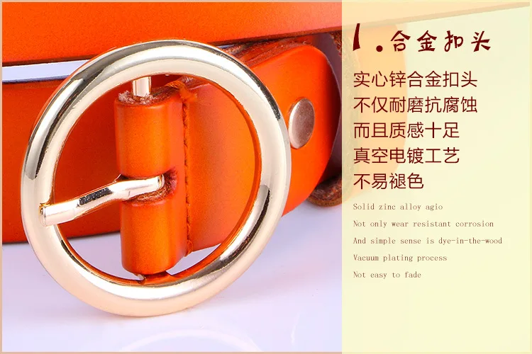 fashion womens Belt genuine leather female belt Waistband pin buckle Retro Cowhide woman belt metal