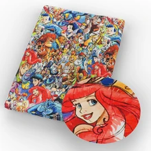 50*145 см полиэфирная хлопковая ткань с рисунком банта, мультяшная Лоскутная Ткань для изготовления кукольной ткани, ткань для одежды, c6174