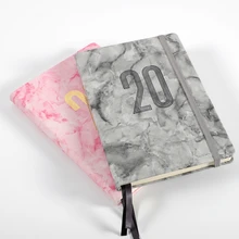 Блокнот/Журнал с линейкой, Высококачественная плотная бумага, искусственная кожа, Классический блокнот с внутренним карманом, серый мрамор, твердая обложка
