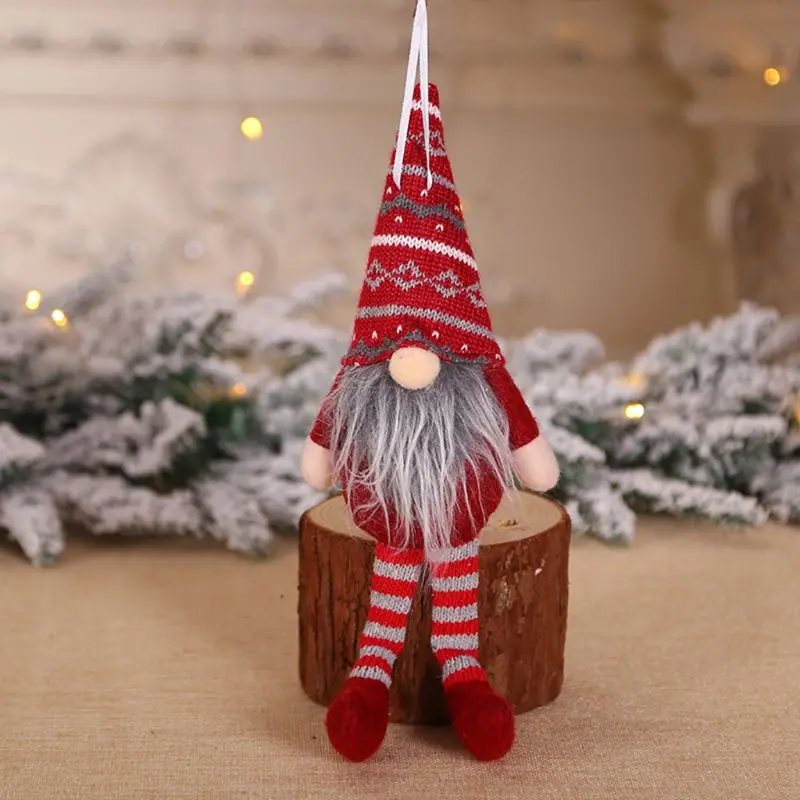 Счастливого Рождества длинная шляпа шведский Санта гном плюшевая кукла орнамент подвесная Рождественская елка эльф игрушка праздничный Декор для дома Вечерние