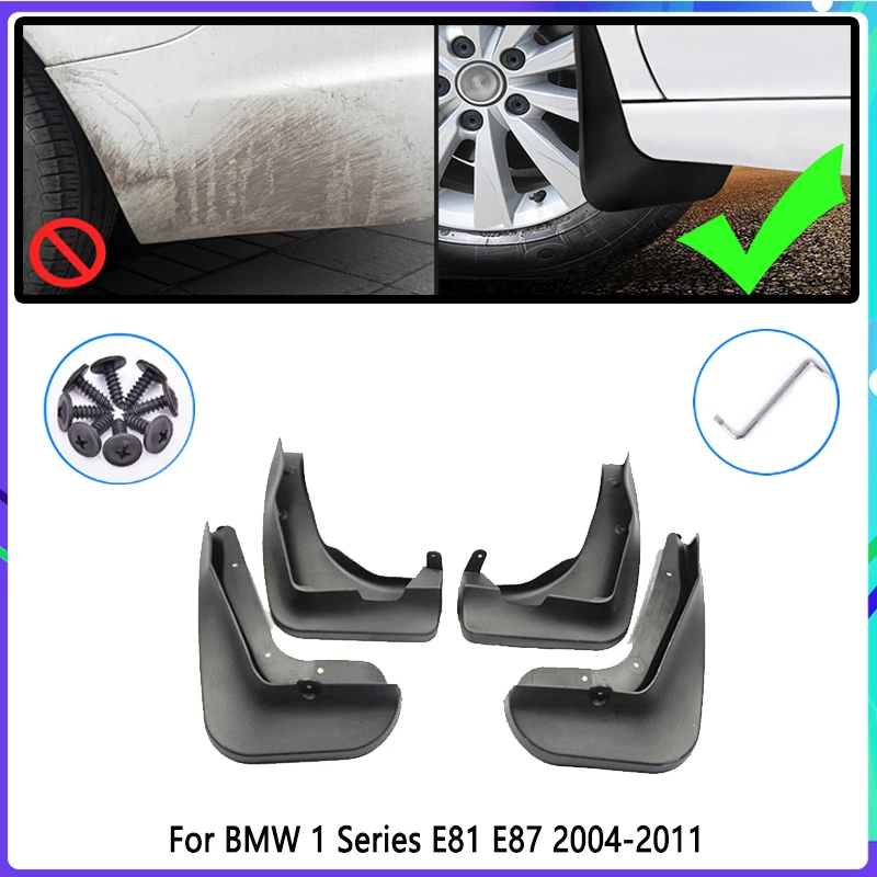 Car Mud Flaps for BMW 1 Series E81 E87 2004~2011 2005 2006 2007 2008  Mudguard Splash Guards Fender Mudflaps Auto Accessories