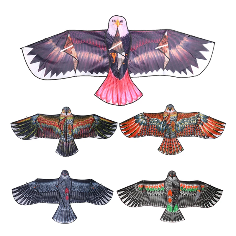 1.1m Flat Eagle Kite With 30 Meter Kite Line Children Kites Outdoor Toys Garden Toys Cloth Windsock Bird Gift Flying For Ki A3Q0 3
