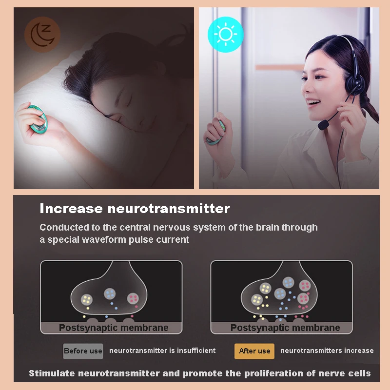 Sleep Aid massage Device Microcurrent Pulse Hypnosis Relax Relieve Mental Anti anxiety Insomnia Child Adult Sleeping machine