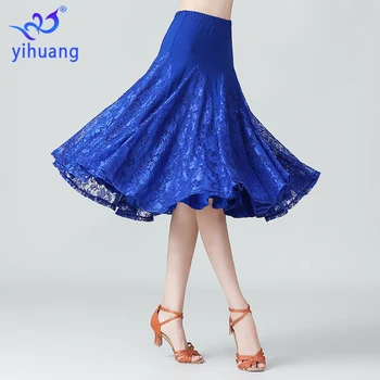 

Elegant Dance Wear Practice Skirt Ballroom Latin Skirts Performance Wear Outfits Tango Waltz Dancing Skirts