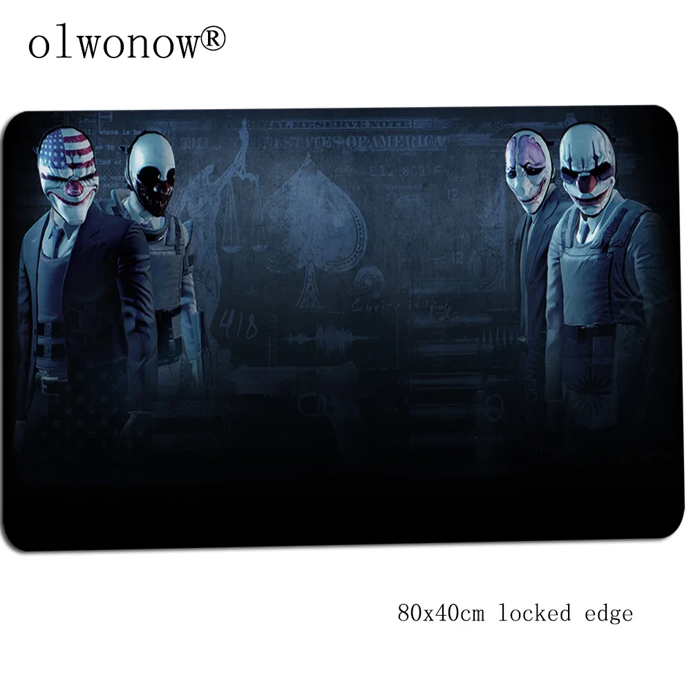 Коврик для мыши Payday 800x400x3 мм подарок для мальчика игровой коврик для геймера персональная игровая компьютерная настольная клавиатура со встроенной мышью игровые коврики - Цвет: Size 800x400x3mm