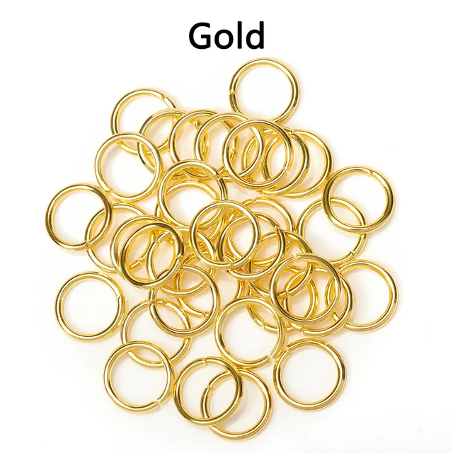 200pcs/lot Wholesale Open Circle Jump Rings Necklace Bracelet Earring Pendant Connectors DIY Making Jewelry Crafts Accessories Gold