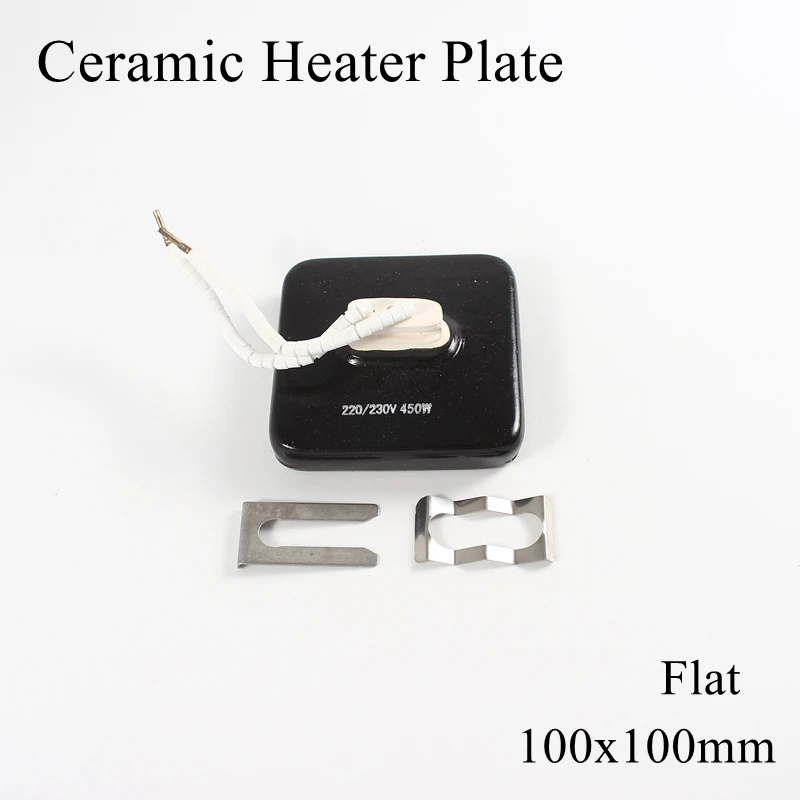 100*100mm 220V 200W 400W Ceramic Heater Plate Board Flat Top Upper Infrared Air Heating BGA Rework Station Pet Lamp 100x100mm
