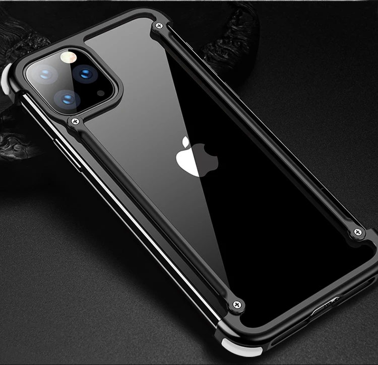 Алюминиевый металлический чехол-бампер для Apple iPhone 11/Pro/Max XS Max XR 7 8 Plus, роскошный защитный жесткий чехол с подушкой безопасности