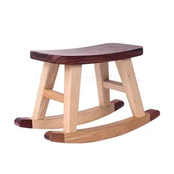 

Children's Trojan / Full Solid Rocking Horse Baby Exclusive Children's Bench Birthday Gift Can Be Lettered