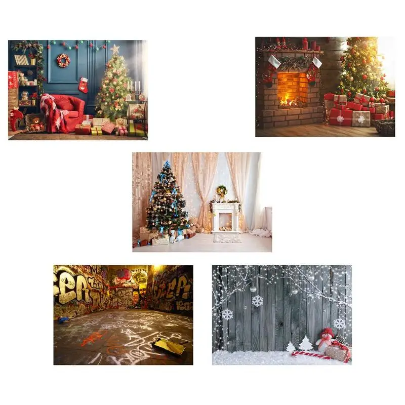 Прочный Рождественский Фон тканевый фон для студийной фотосъемки с новым годом Снежная елка Звездные декорации украшения аксессуары 0,9X1,5 м