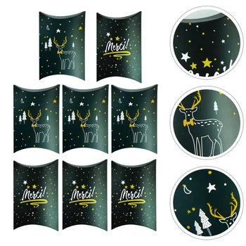 

10 Pcs Chic Christmas Packaging Boxes Festive Unique Pillow Cases Gift Boxes