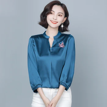 

COIGARSAM 4XL Plus Size blouse women New Spring blusas womens tops and blouses Pink Green Blue Red Wine 8765