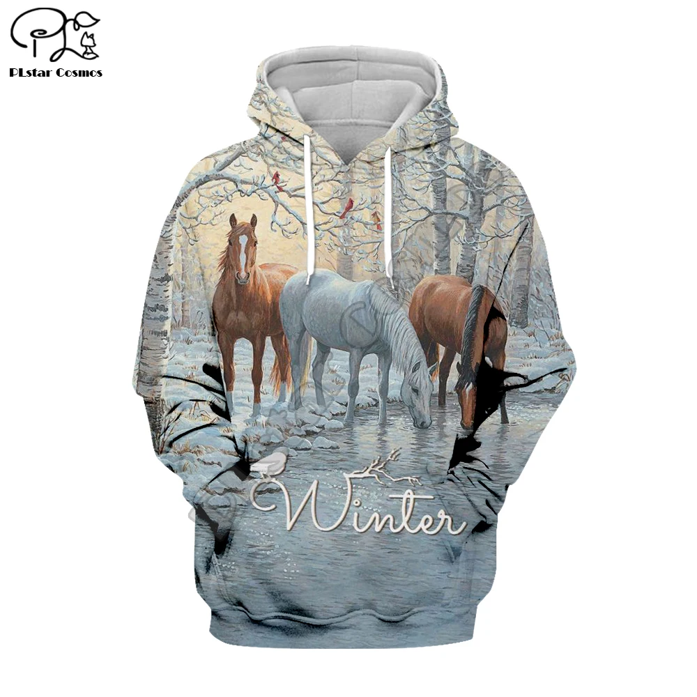horse print hoodies