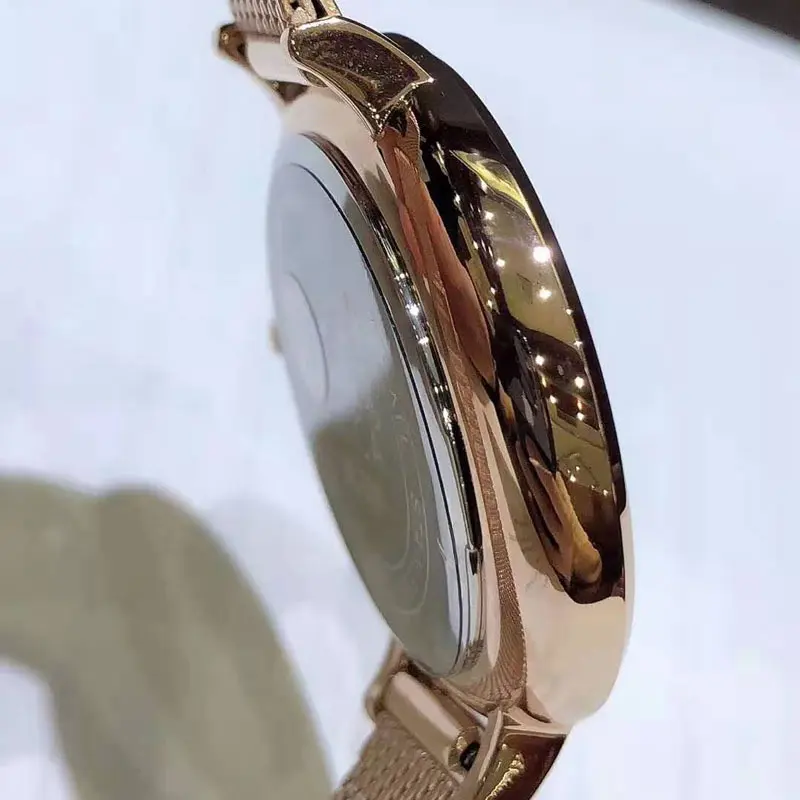 AMICA Роскошные брендовые Новые простые ультра-тонкие женские часы со стальным ремешком и сеткой, женские водонепроницаемые кварцевые часы