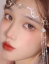 Lentes de contacto de color marrón para visión ocular, graduadas, para miopía, dioptrías, lente cosmética bonita para pupila