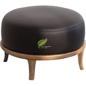 

Fashion Home Sofa Round Stool Cloth Living Room Coffee Table Mound Wooden Creative Footstool Saddle Child Stool Bench