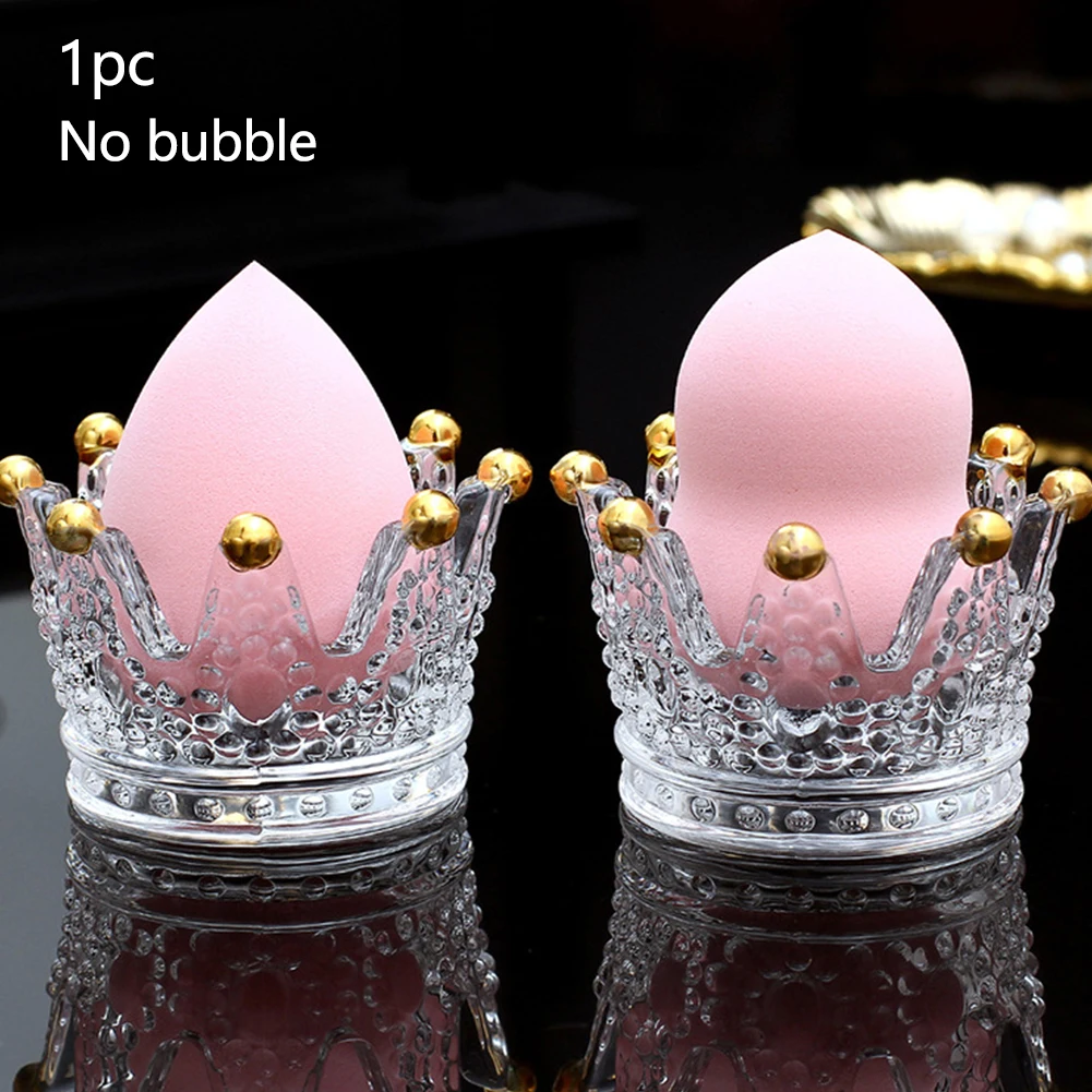  Puff Crown Shape Practical Storage Cosmetic Bathroom Desktop Ashtray Display Glass Dresser Makeup S