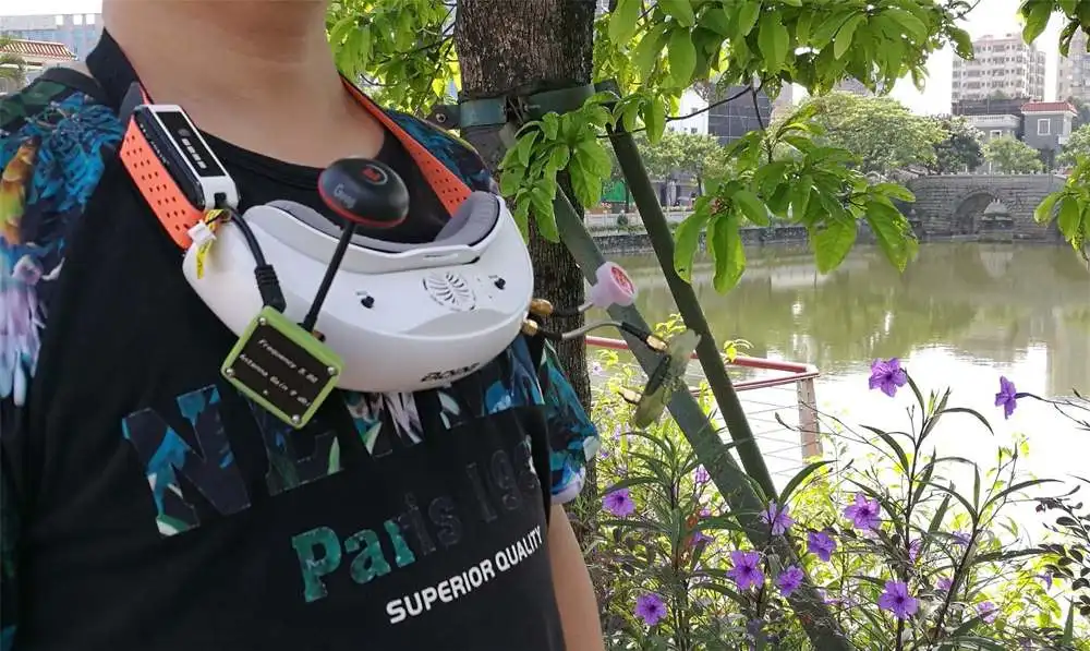 URUAV FPV очки Лицевая панель Lycr ткань Губка Pad Замена w/головной ремень для EV200D запасная деталь для радиоуправляемого дрона аксессуары