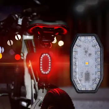 

2pcs USB Bike Tail Light Bright 20 Red SMD 4 Lighting Modes Rear Fog Lamp Signal Q0KF