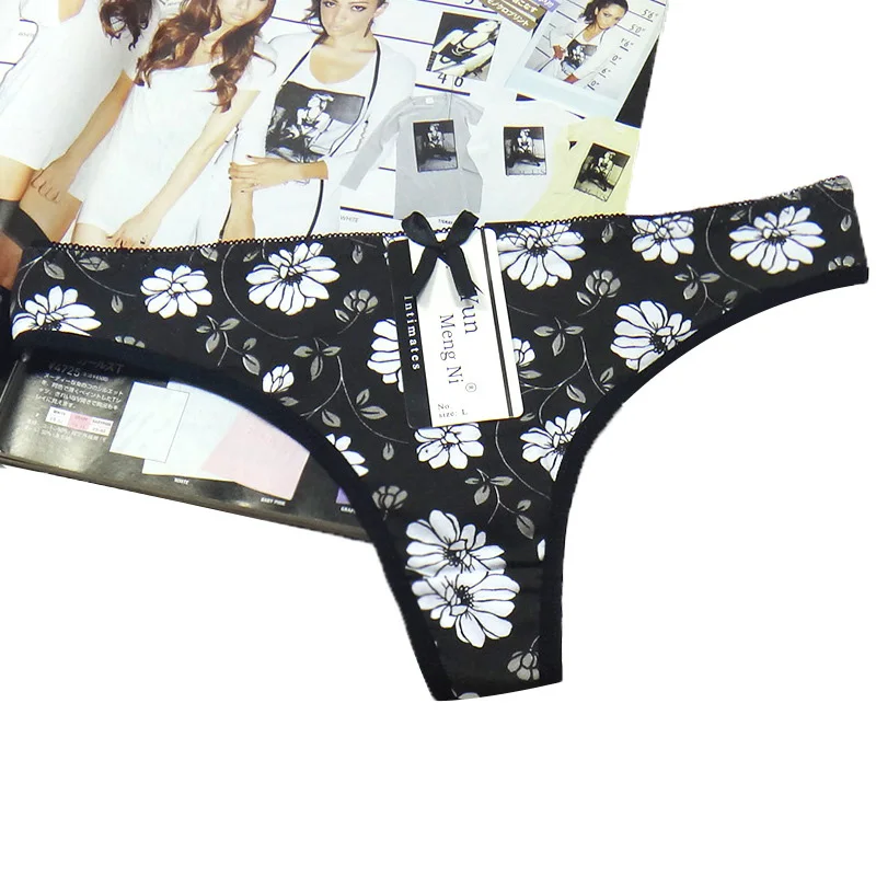 WTEMPO, 6 шт./партия, G String, термобелье, дышащее нижнее белье, сексуальные хлопковые трусики, женские трусы, нижнее белье Танга, стринги
