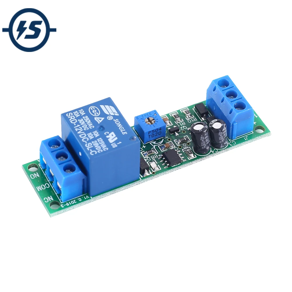 Модуль реле задержки 10 А контроллер переключателя Регулируемая цепь запуска 12 в