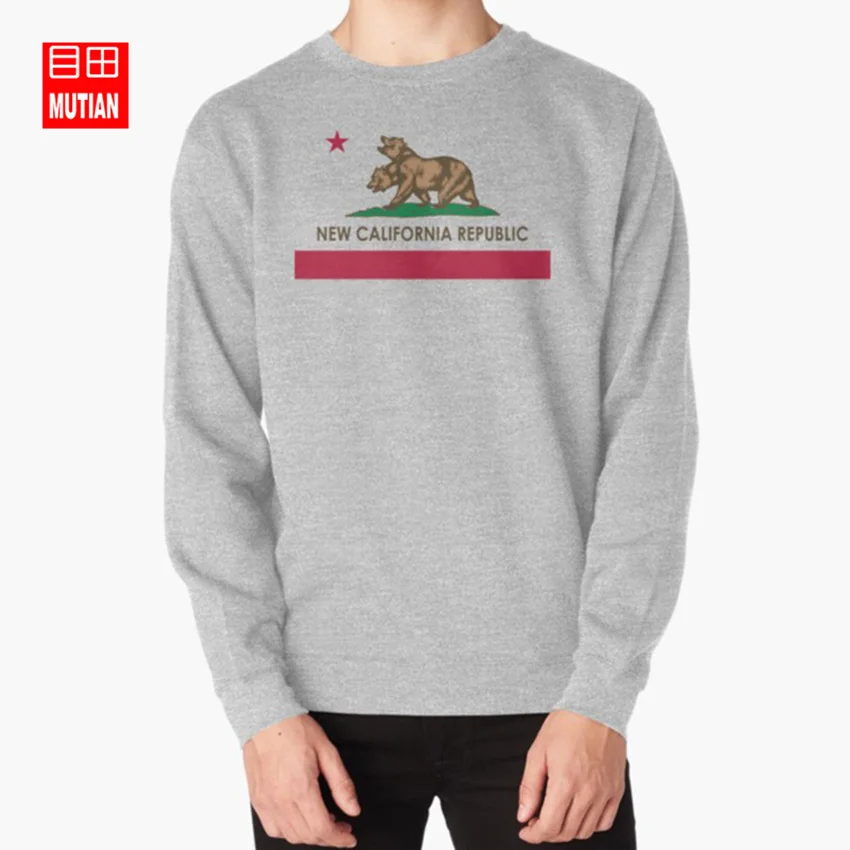 Классические новые Калифорнийская Республика толстовки ca california cali новые трендовые Забавные Саркастические сатиры для мужчин и женщин - Цвет: grey-sweatshirt