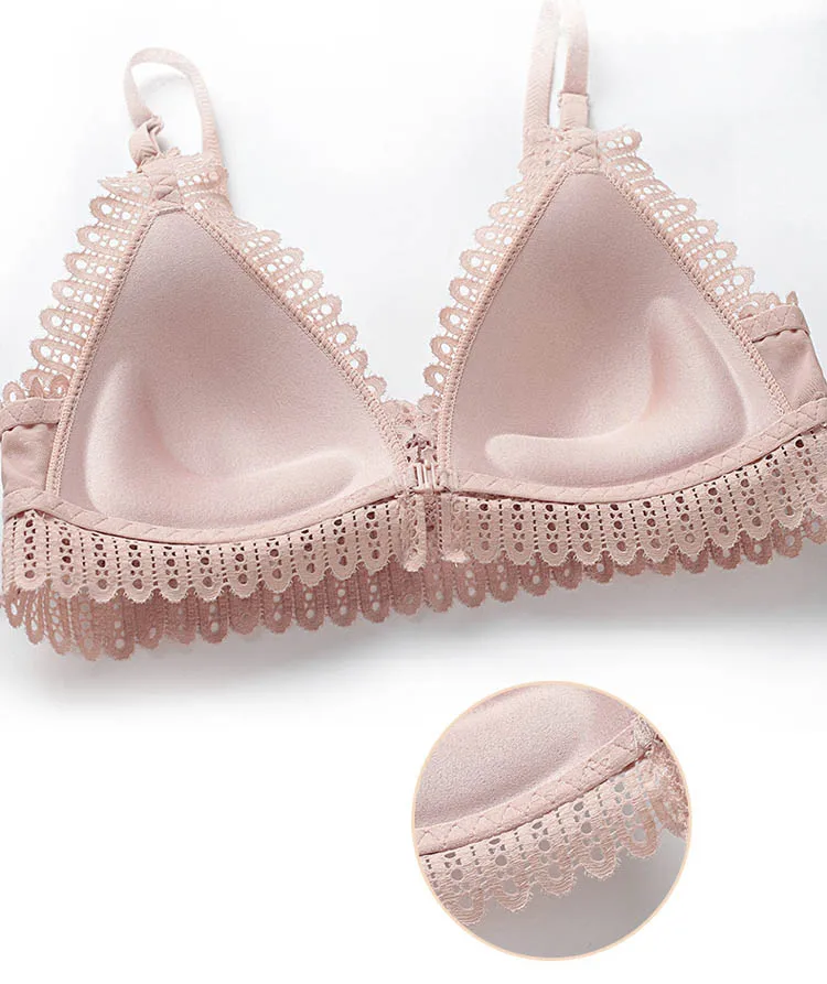 CINOON French Lace Front Closure Bra And Panties Set Women Sexy Lingerie Set Push Up Bralette Embroidery Underwear Brassiere (12)