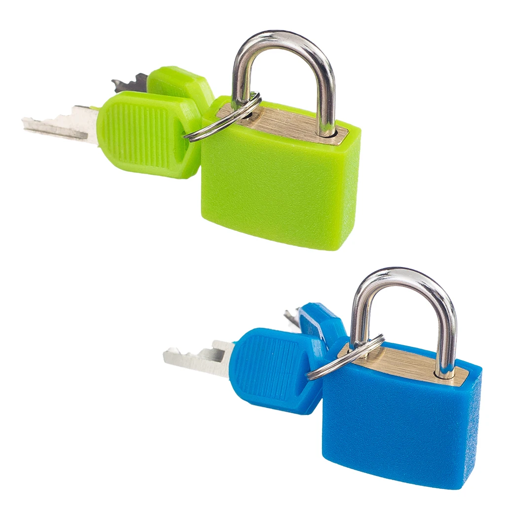 2Pack Small Padlock with Keys Suitcase Luggage Bag Security Locks Travel Accessories
