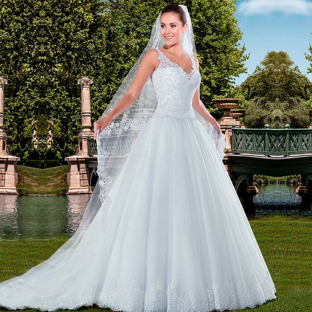Vestido de Noiva простое кружевное сексуальное свадебное платье с v-образным вырезом и открытой спиной, платья для матери невесты