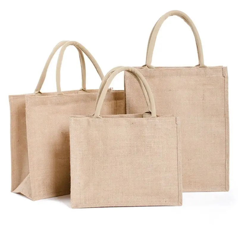 

Portable Jute Reusable Tote Shopping Bag Grocery Storage Pouch Organizer L9BE