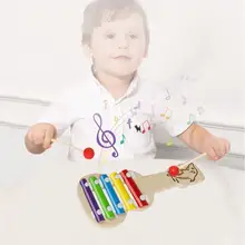 Melissa& Doug гусеница ксилофон, деревянная гитара Стиль радужного цвета Музыкальные инструменты детские развивающие игрушки подарки