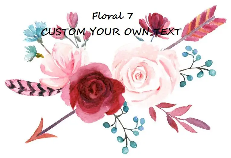 Floral 7 Изготовленная на заказ сумка для макияжа подружки невесты, косметичка с монограммой, сумка для макияжа невесты с цветочным рисунком, будет ли вы мой подарок на помолвку - Цвет: Floral 7