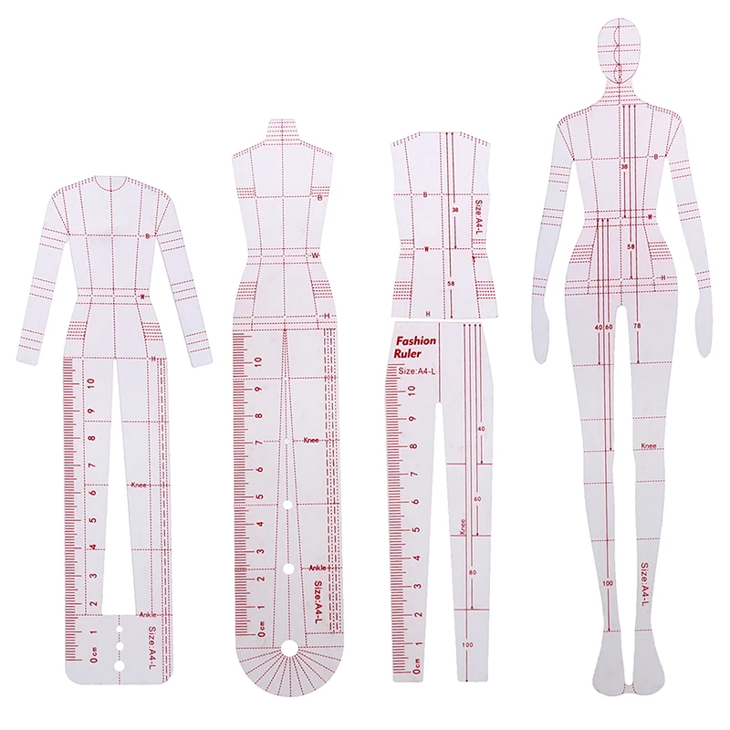 

1 set Women Fashion Drawing Ruler Figure Drawing Template for Fashion Design Fashion Sketch Template Female