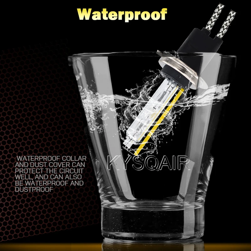 KYSQAIR Super Bright High Quality DLT F5 AC 55W HID Xenon Ballast Kit Xenon H1 H3 H7 H11 9012 D2H 5500K 12V Auto Lamp Bulbs (5)