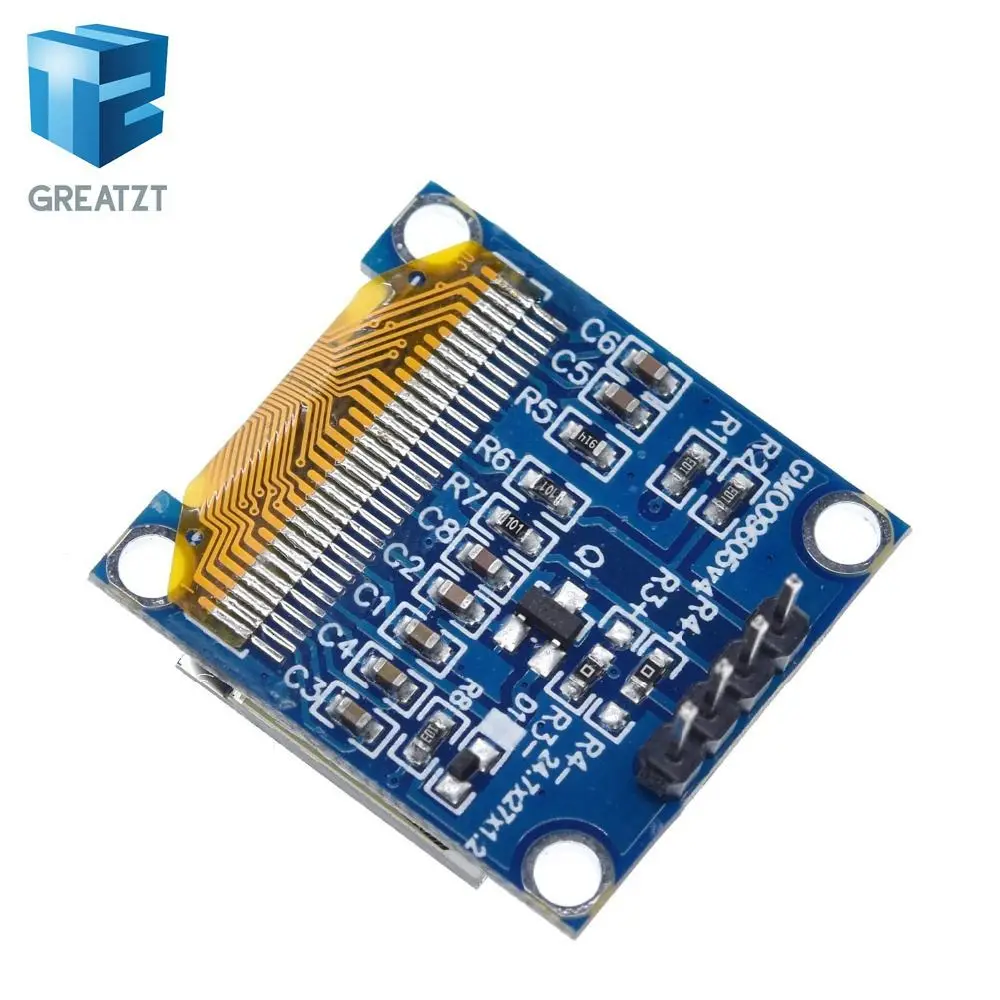 0,96 дюймов IIC Серийный желтый синий OLED дисплей модуль 128X64 IEC SSD1306 12864 плата с ЖК-экраном GND VCC SCL SDA 0,96 "для Arduino
