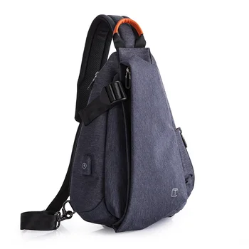 

New Style Large Capacity Casual Men's Chest Pack Outdoor Oxford Cloth Shoulder Bag Men's USB Shoulder Bag