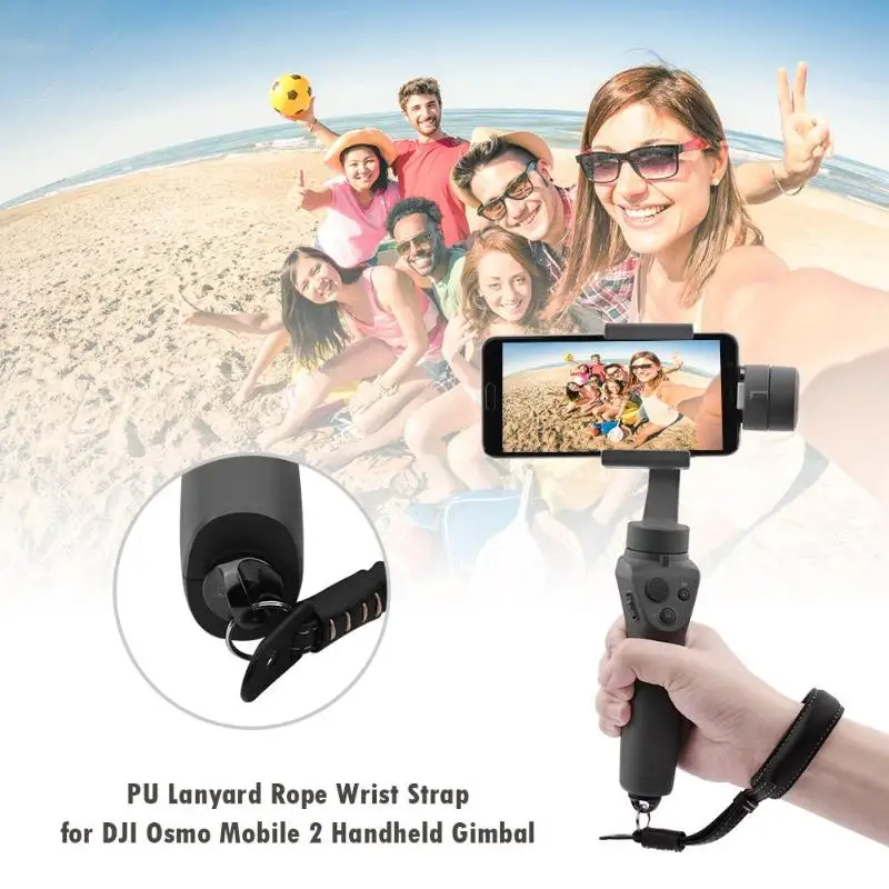 Для DSLR камеры из искусственной кожи с ремешком на запястье для DJI Osmo Mobile 2 Zhiyun Smooth Handheld Gimbal черный
