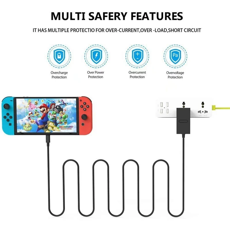 Полный-3 в 1 настенное зарядное устройство адаптер для nintendo Switch/Switch Lite с 2 USB C портом для NS Switch Pro контроллер samsung Xiaomi E
