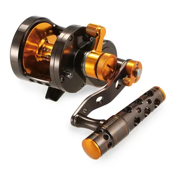 

Aluminum CNC Machined 2-Speed Fishing Reel Lever Drag Big Game Trolling Reel Sea Boat Jigging Reel De Pesca