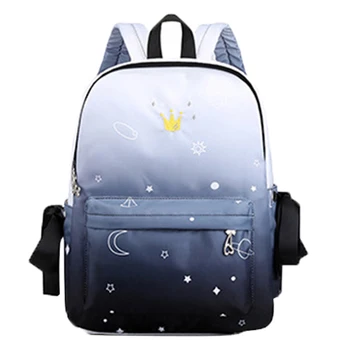

Girls Books Nylon Wear Resistant Teenagers Zipper Closure Casual Adjustable Strap Primary Students Outdoor Fashion School Bag