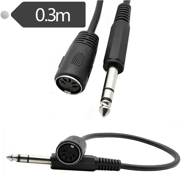 Cavo Audio 6.35mm A MIDI 5 Pin | Trasmissione Segnale Stereo | Per Tastiere, Sintetizzatori | Lunghezza 0.3m - Foto 3