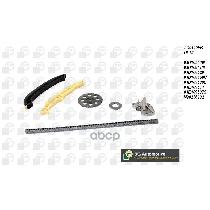 Комплект Цепи Грм Skoda Fabia. Vw Polo 1.2i 12v Awy 01 Bga арт. TC0410FK