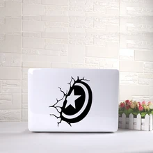 Наклейка для ноутбука с изображением Капитана Америки Виниловая наклейка для MacBook Наклейка для украшения кожи ноутбука