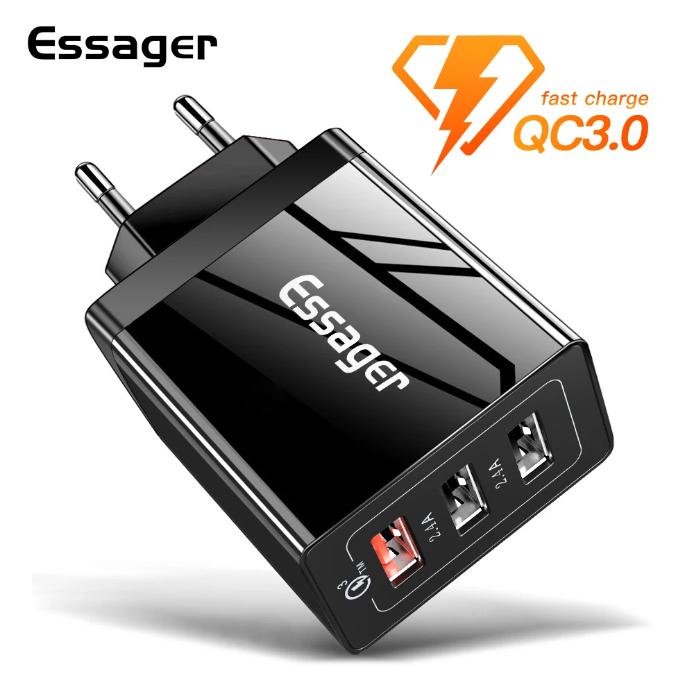 Essager Быстрая зарядка 3 0 USB зарядное устройство QC3.0 QC мульти штекер мобильный