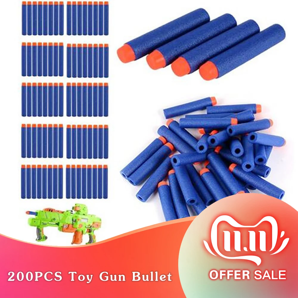 

10-50Pcs for Soft Toy Gun Bullets Round Head Air Hole Foam Bullet 7.2cm for Children's toys family entertainment games Offer