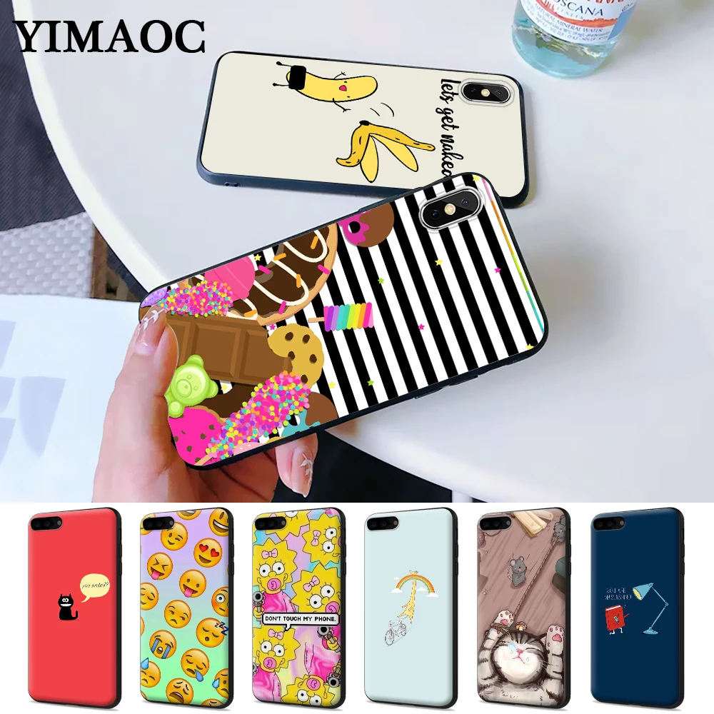 

Funny cute Silicone Case for iPhone 5 5S 6 6S Plus 7 8 X XS Max XR