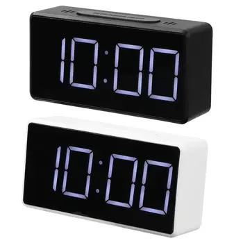 

LED Mirror Alarm Clock Digital Snooze Table Clock Wake Up Light Electronic Large Time Temperature Display Home Decoration Clock
