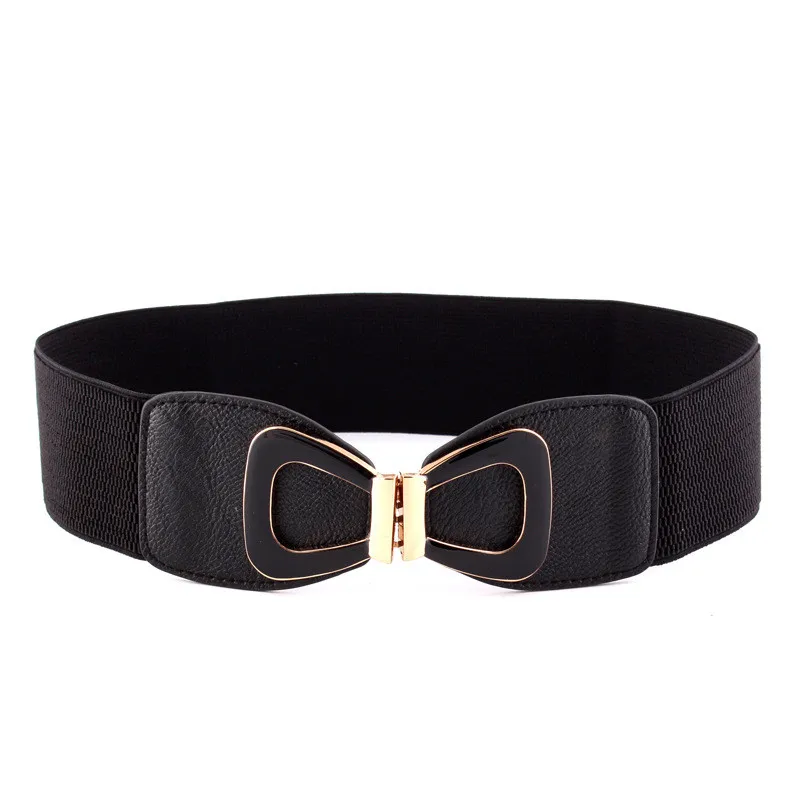 

topDesign Waistbands Thin Elastic Knitted Belt for Women Bow Waistband Female Vintage Dress Belt Accessories for Ladies