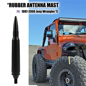 

Universal Bullet Antenna Mast Radio Antenna Auto For Jeep Wrangler TJ 1997 - 2006 Car Roof FM AM Signal Reception Aerial